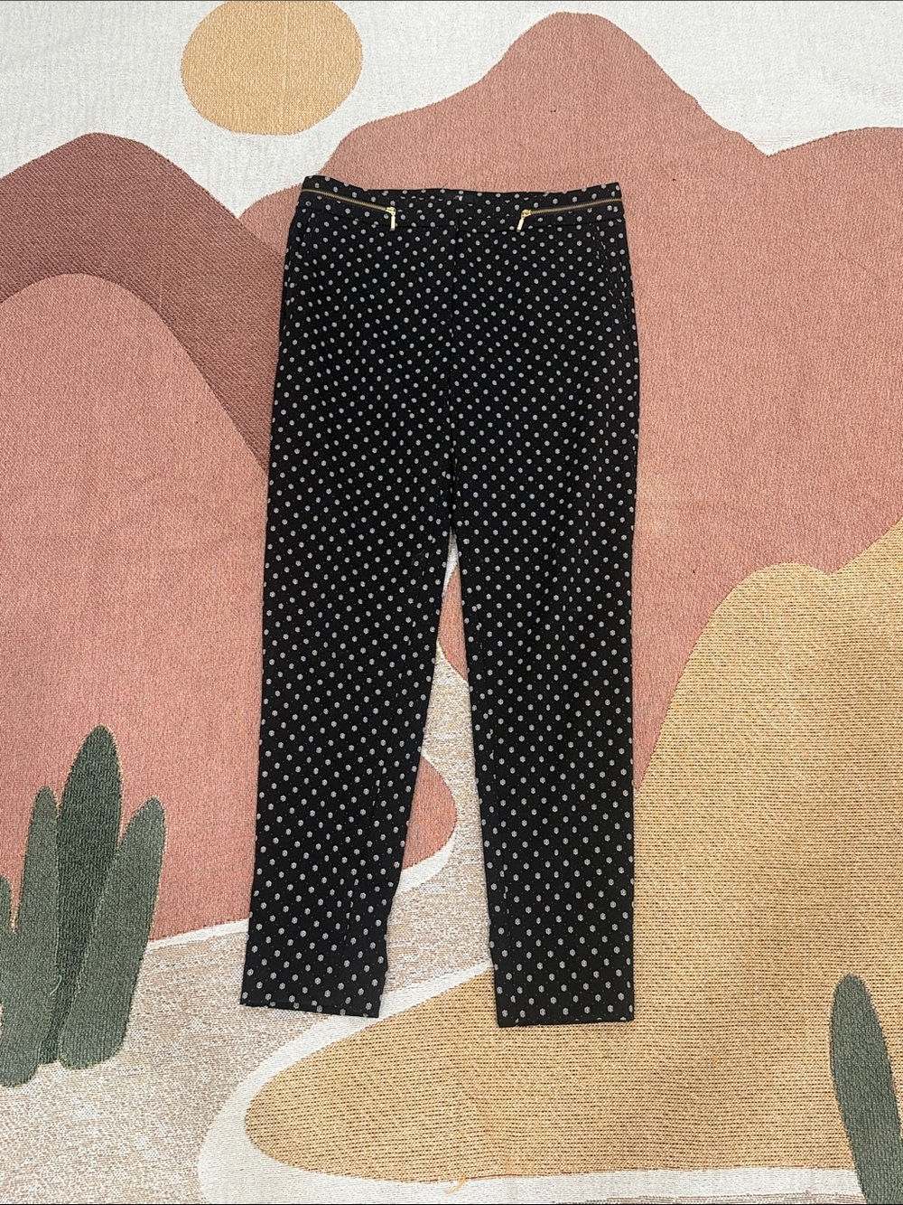 H&M Black and White Straight Leg Pants